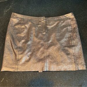 Maje metallic suede mini skirt